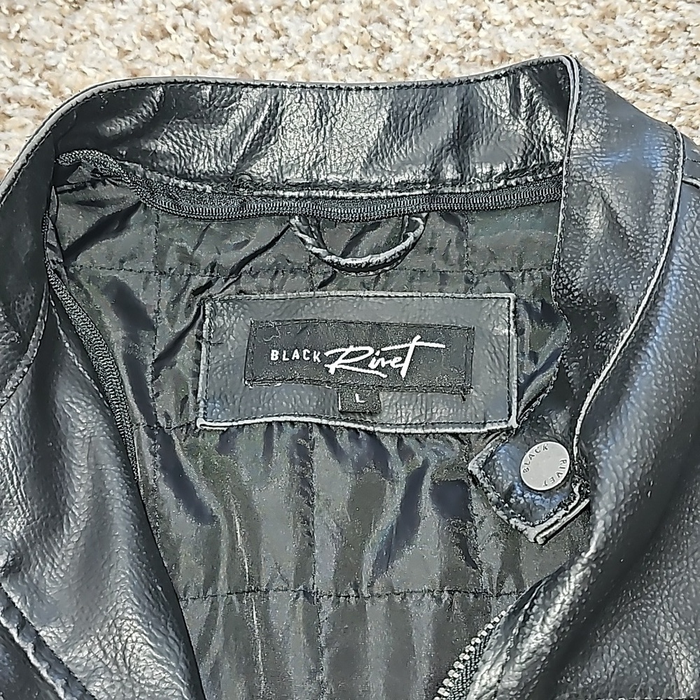 Black Rivet Faux Leather Jacket - Picture 2 of 8